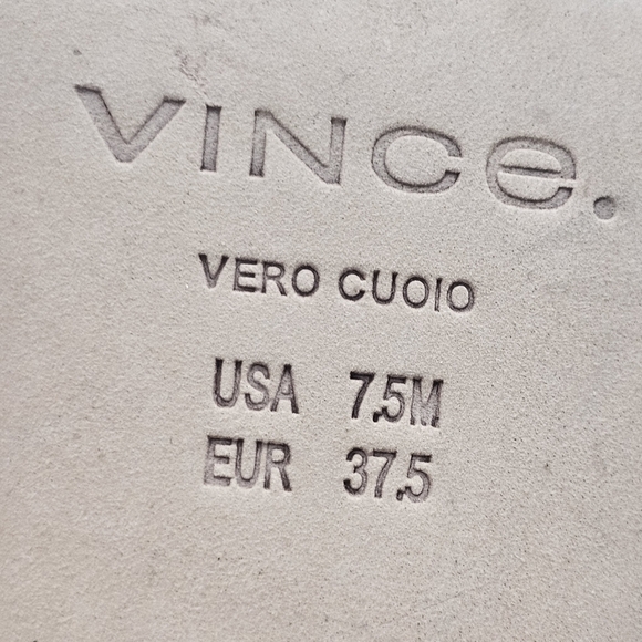 Vince Elizabeth Block Heel Mule Sandals Women’s 7.5 Ivory / Bone / Cream Leather - Picture 7 of 14